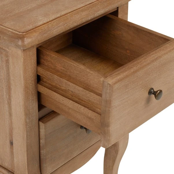Giselle 2 Drawer Bedside Table, Mango Wood 7 Giselle 2 Drawer Bedside Table, Mango Wood - Image 5
