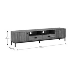 Fulton Pine Extra Wide TV Unit For TVs Up To 80" -Online Furniture Store 30728486 alt09