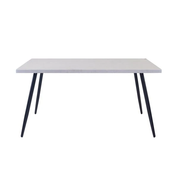 Zuri 6 Seater Rectangular Dining Table, Grey Concrete Effect 4 Zuri 6 Seater Rectangular Dining Table, Grey Concrete Effect - Image 2