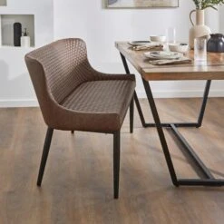 Montreal 2 Seater Dining Bench, Faux Leather, 133cm -Online Furniture Store 30730076 alt01