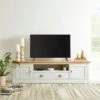 Compton Extra Wide TV Unit, Ivory For TVs Up To 80" 1 Compton Extra Wide TV Unit, Ivory For TVs Up To 80" -Online Furniture Store 30734322