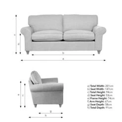 Rosa Soft Chenille 3 Seater Sofa -Online Furniture Store 30741255 alt09