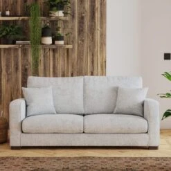 Carson Deep Sit Chunky Chenille 3 Seater Sofa -Online Furniture Store 30741351