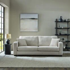 Carson Deep Sit Chunky Chenille 4 Seater Sofa -Online Furniture Store 30741353