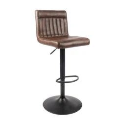Felix Counter Adjustable Height Swivel Bar Stool, Faux Leather -Online Furniture Store 30748291 alt02