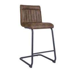 Felix Counter Height Cantilever Bar Stool, Faux Leather -Online Furniture Store 30748431 alt02
