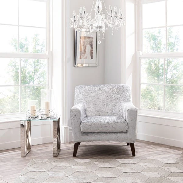 Crushed Velvet Armchair Cover 3 Crushed Velvet Armchair Cover