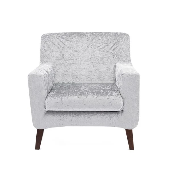 Crushed Velvet Armchair Cover 4 Crushed Velvet Armchair Cover - Image 2