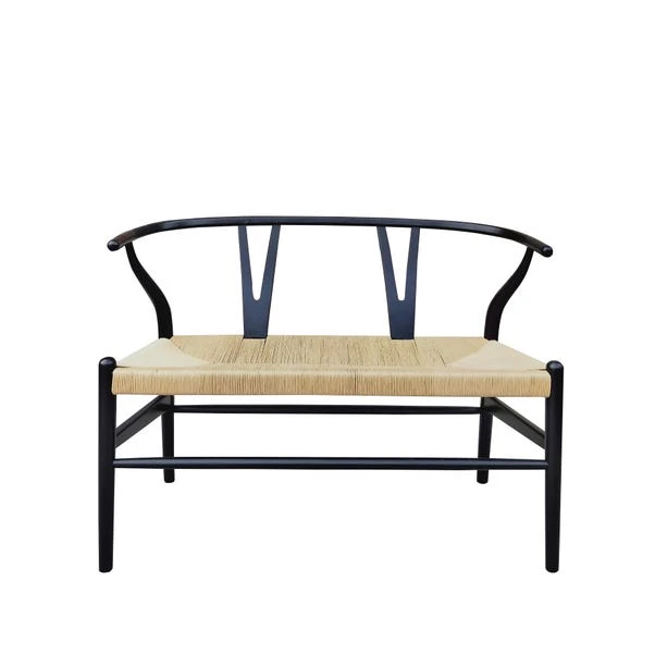 Lara Wishbone 2 Seater Dining Bench, Beech Wood, 110cm 4 Lara Wishbone 2 Seater Dining Bench, Beech Wood, 110cm - Image 2