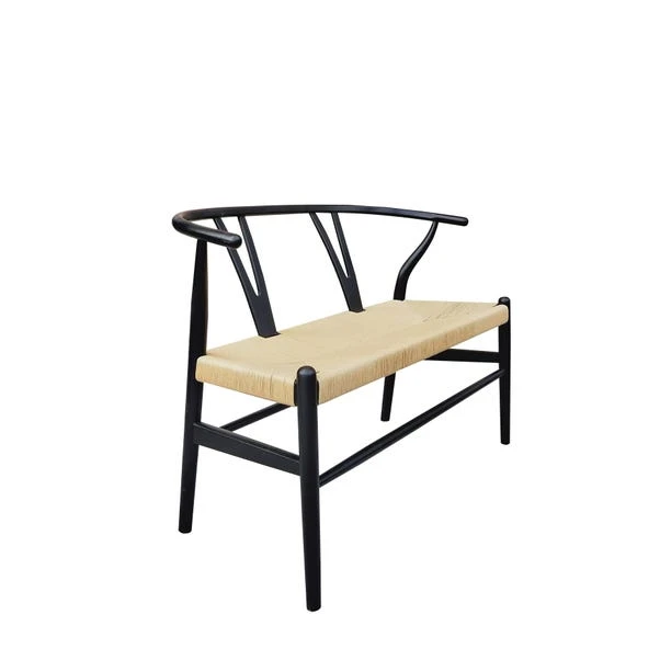 Lara Wishbone 2 Seater Dining Bench, Beech Wood, 110cm 5 Lara Wishbone 2 Seater Dining Bench, Beech Wood, 110cm - Image 3