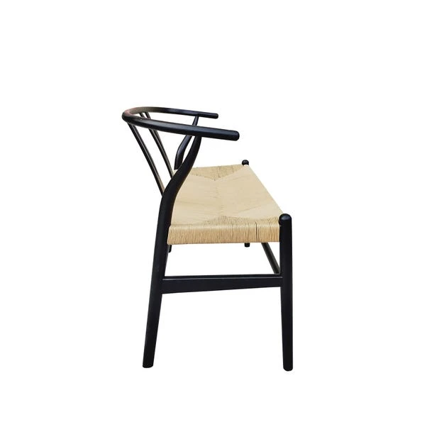 Lara Wishbone 2 Seater Dining Bench, Beech Wood, 110cm 6 Lara Wishbone 2 Seater Dining Bench, Beech Wood, 110cm - Image 4