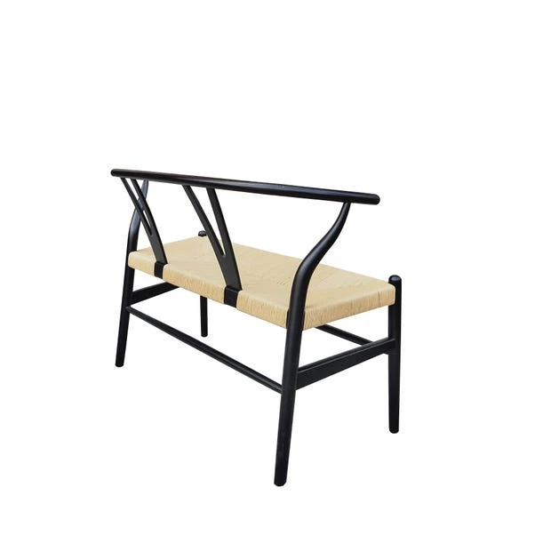 Lara Wishbone 2 Seater Dining Bench, Beech Wood, 110cm 7 Lara Wishbone 2 Seater Dining Bench, Beech Wood, 110cm - Image 5