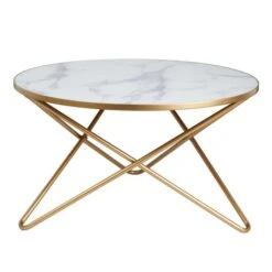 Zoey Effect Coffee Table, White Marble -Online Furniture Store 30764036 alt03