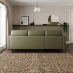 Zoe Distressed Faux Leather Corner Chaise -Online Furniture Store 30766234 alt04