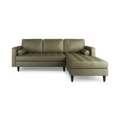 Zoe Distressed Faux Leather Corner Chaise -Online Furniture Store 30766235 alt02