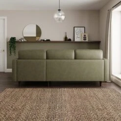 Zoe Distressed Faux Leather Corner Chaise -Online Furniture Store 30766235 alt04