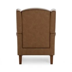 Oswald Distressed Faux Leather Wingback Armchair 13 Oswald Distressed Faux Leather Wingback Armchair -Online Furniture Store 30766646 alt04