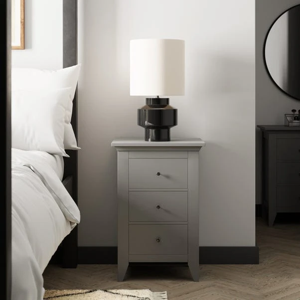 Lynton 3 Drawer Bedside Table, Grey 3 Lynton 3 Drawer Bedside Table, Grey