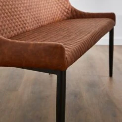 Montreal 2 Seater Dining Bench, Faux Leather, 133cm -Online Furniture Store 30769052 alt02