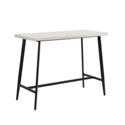 Zuri 2 Seater Rectangular Bar Table, Grey Concrete Effect -Online Furniture Store 30769230 alt02