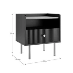 Georgi 1 Drawer Bedside Table -Online Furniture Store 30769263 alt09