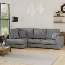 Carson Deep Sit Chunky Chenille Corner Sofa -Online Furniture Store 30770377