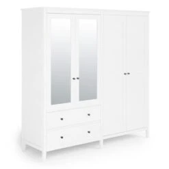 Lynton 4 Door Wardrobe, White -Online Furniture Store 30780266 alt01