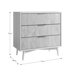 Neena 3 Drawer Chest, Warm Grey 15 Neena 3 Drawer Chest, Warm Grey -Online Furniture Store 30781307 alt08