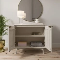 Neena Small Sideboard, Warm Grey Wash Acacia Wood -Online Furniture Store 30781310 alt02