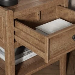 Portland 1 Drawer Bedside Table, Mango Wood -Online Furniture Store 30781893 alt03