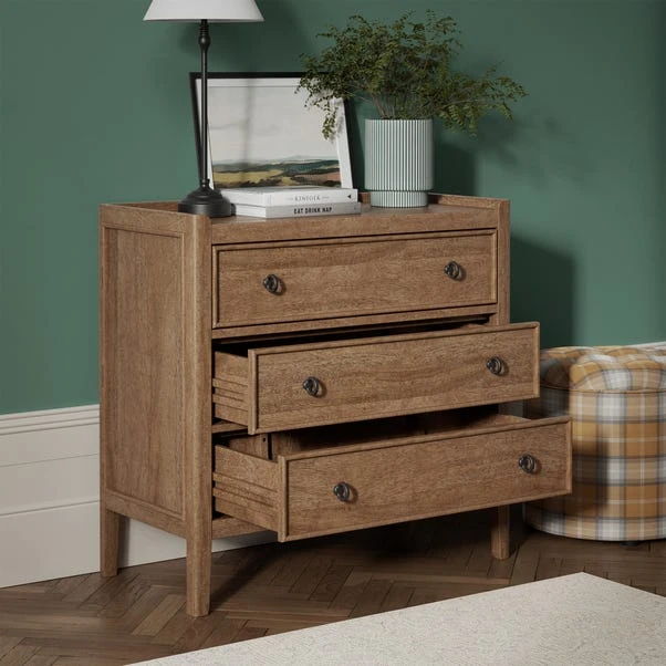 Portland 3 Drawer Chest, Mango Wood 5 Portland 3 Drawer Chest, Mango Wood - Image 3