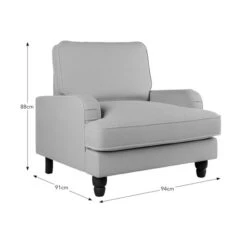 Beatrice Armchair, Chunky Soft Chenille -Online Furniture Store 30792384 alt09