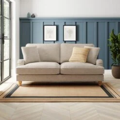 Beatrice Tonal Textured Weave 3 Seater Sofa