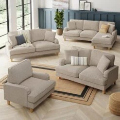 Beatrice Tonal Textured Weave 3 Seater Sofa -Online Furniture Store 30792396 alt08