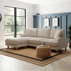 Beatrice Tonal Textured Weave Corner Chaise Sofa -Online Furniture Store 30792404 alt03