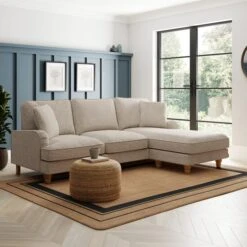 Beatrice Tonal Textured Weave Corner Chaise Sofa -Online Furniture Store 30792406 alt03