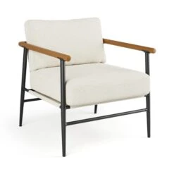 Arbour Boucle Industrial Metal Arm Accent Chair -Online Furniture Store 30796142 alt05