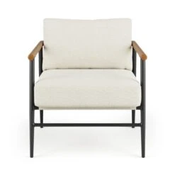 Arbour Boucle Industrial Metal Arm Accent Chair -Online Furniture Store 30796142 alt06