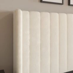 Alara Pleated Teddy Fabric Bed Frame -Online Furniture Store 30800163 alt04