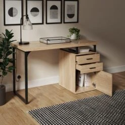 Edison Storage Desk Oak Effect -Online Furniture Store 30800636 alt02