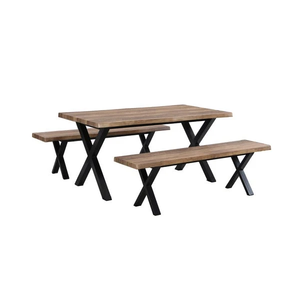 Ezra 6 Seater Rectangular Dining Table With 2 Benches 20 Ezra 6 Seater Rectangular Dining Table With 2 Benches - Image 18