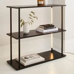 Cole Black Console Table With LED Light