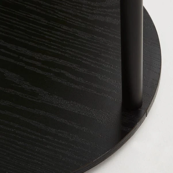 Aiko Side Table With 1 LED Light, Black And Marble Effect 6 Aiko Side Table With 1 LED Light, Black And Marble Effect - Image 4