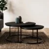 Fulton Coffee Nest Of Tables, Black -Online Furniture Store 30803124