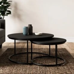 Fulton Coffee Nest Of Tables, Black