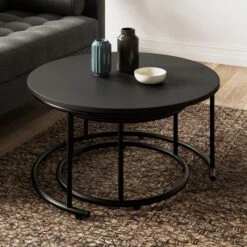 Fulton Coffee Nest Of Tables, Black -Online Furniture Store 30803124 alt02