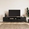 Fulton Extra Wide TV Unit, Black For TVs Up To 80" -Online Furniture Store 30803125