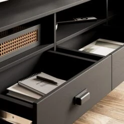 Fulton Extra Wide TV Unit, Black For TVs Up To 80" 10 Fulton Extra Wide TV Unit, Black For TVs Up To 80" -Online Furniture Store 30803125 alt02