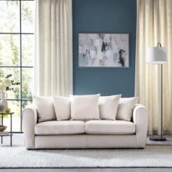 Blake Opulent Velvet Curved Quilted Arm 3 Seater Sofa -Online Furniture Store 30808268