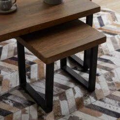 Freddie Nest Coffee Table, Rustic Wood Effect -Online Furniture Store 30809245 alt01